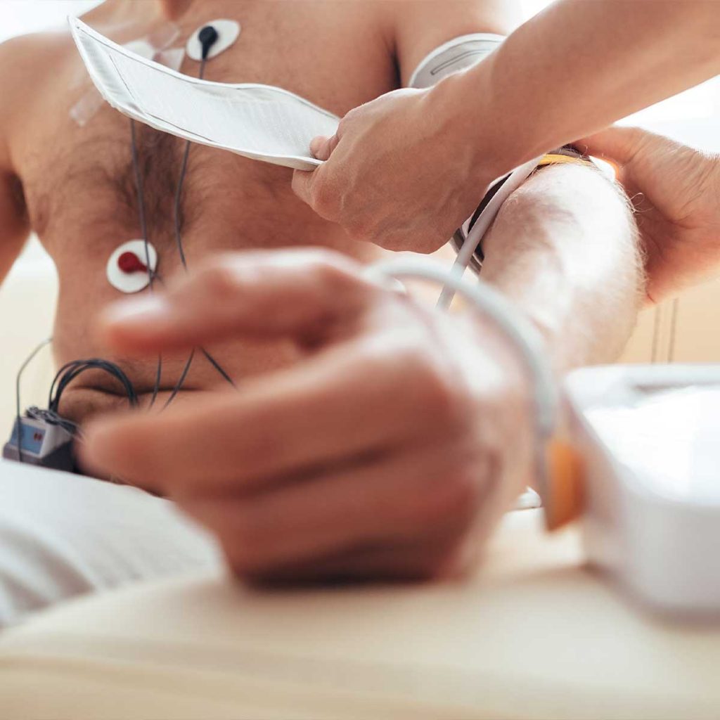 Patient getting a checkup